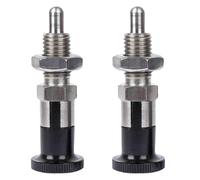Lot de 2 goupilles de piston à ressort en acier inoxydable M6 M8 M10 M12 M16 avec bouton autobloquant, goupille de verrouillage rétractable à dégagement rapide for boîtes à outils et applications méca