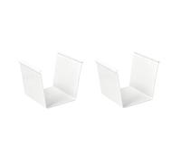 Lot de 2 gouttières de drainage en PVC Blanc | Le profilé en PVC en forme de U évacue efficacement l'eau de pluie des toits, protégeant les murs et les fondations contre