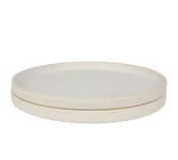 Lot de 2 Grand Assiettes en Céramique Otto, Couleur Naturelle