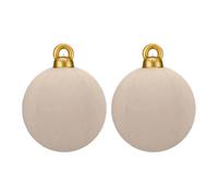 Lot de 2 grandes boules de Noël gonflables faciles à installer pour les fêtes de Noël, la maison, le jardin, grandes décorations de vacances