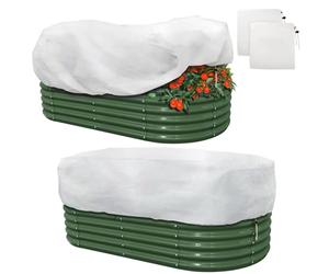 Lot de 2 grandes couvertures de gel cycliques pour matelas hissés et légumes d'extérieur rectangulaires en tissu glacé de 1,4 x 6,1 m