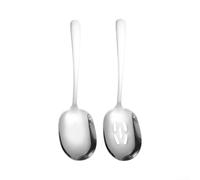 Lot de 2 grandes cuillères de service en acier inoxydable passent au | Construction en acier inoxydable 304, bol extra large, cuillère fendue incluse
