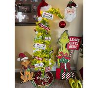 Lot de 2 Grandes décorations de Noël Amusantes en Carton pour décoration de Sapin de Noël