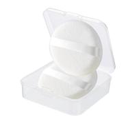 Lot de 2 grandes houppettes 10 cm coton pur jumbo avec couverture, rond en velours duveteux en poudre pour le corps en vrac, fond de teint cosmétique, éponges, sans éponge, bouffées