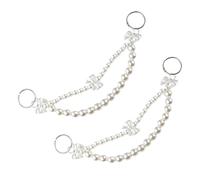 Lot de 2 grandes perles d'imitation pour sac à main, chaîne de rechange pour sac à main, accessoires de décoration, décorations uniques