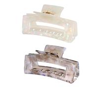 Lot de 2 grandes pinces à cheveux en acétate de cellulose, 10,4 cm, pinces à cheveux bananes pour cheveux épais et bouclés, accessoires de cheveux tendance pour femmes et filles