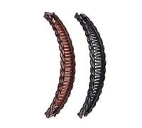 Lot de 2 grandes pinces banane noires et marron pour cheveux épais, pinces à cheveux longs, pinces banane pour cheveux épais, pinces et barrettes, accessoires pour cheveux