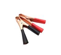 Lot de 2 grandes pinces crocodiles isolées pour circuit électrique Rouge + Noir