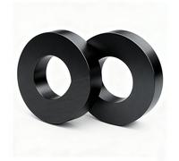 Lot de 2 grands aimants ronds en ferrite, diamètre extérieur 2,36 × ID1,18 × 10 mm, aimants ronds en forme de donut en céramique avec trou, pour projets scientifiques, sciences de l'industrie, travaux