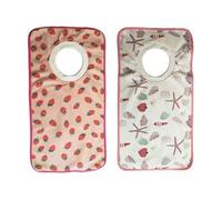 NOVAGO Lot de 2 Grands Bavoirs bébé et Maternelle évolutif 100% Coton Super Confort et Doux, col élastique Facile a enfiler, Poche de Rangement