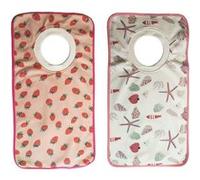 NOVAGO Lot de 2 Grands Bavoirs bébé et Maternelle évolutif 100% Coton Super Confort et Doux, col élastique Facile a enfiler, Poche de Rangement