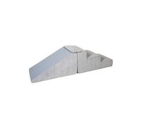 Lot de 2 grands blocs en mousse gris velours côtelé Gris G