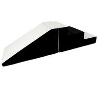 Lot de 2 Grands Blocs en Mousse: Toboggan et escaliers pour crèches (Couleur: Noir - Blanc)
