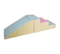 Lot de 2 Grands Blocs en Mousse: Toboggan et escaliers pour crèches (Couleur: Rose, Bleu, Jaune (Pastel))