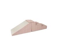 Lot de 2 grands blocs en mousse rose velours côtelé
