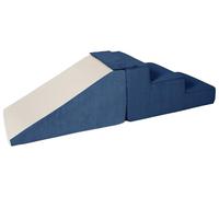Lot de 2 Grands Blocs en Mousse: Toboggan et escaliers pour crèches (Couleur: Bleu Marine (Velours côtelé))