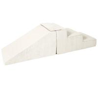 Lot de 2 Grands Blocs en Mousse: Toboggan et escaliers pour crèches (Couleur: crème (Velours côtelé))