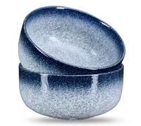 Lot de 2 grands bols à céréales en porcelaine - 950 ml - En céramique - Pour la cuisine - Bols de service - Bols à céréales - Bols à soupe - Salade - Bol à pâtes