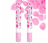 Lot de 2 Grands Canons Pétales de Rose Rose 60cm