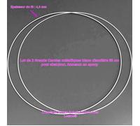 Lot de 2 Grands Cercles métalliques blanc diam. 65 cm pour abat-jour, Anneaux epoxy Attrape rêves - Unique