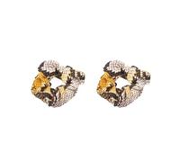 Lot de 2 grands chouchous à cheveux en forme d'animal épais et extensible sans accrocs pour queue de cheval - Multicolore - Serpent - Jaune kaki