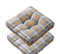 Lot de 2 grands coussins de chaise rehausseurs épais et doux pour chaises de salle à manger, maison, bureau, jardin, grossesse, personnes âgées (C, 50 x 50 cm)