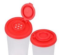 Lot de 2 grands couvercles pour salière et poivrière Signoraware, en plastique rouge, pour distributeur d'épices en plein air, cuisine, camping, pique-nique, voyage