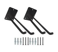 Lot de 2 grands crochets muraux utilitaires pour garage, abri de jardin, atelier, rangement en fer robuste pour charges lourdes, cintres muraux de rangement de garage