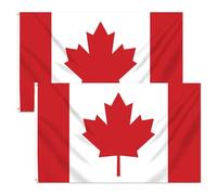 Lot de 2 grands drapeaux du Canada, 9,6 x 1,5 m, bannière décorative pour célébration du championnat d'Europe de football 2024 et jeux internationaux de Paris pour décoration intérieure et extérieure