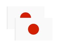 Lot de 2 grands drapeaux du Japon, 90 x 150 cm, avec passant pour mât et cordons pour fixer, drapeau léger pour le sport, le football, les bâtiments