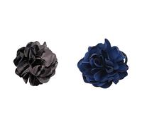 Lot de 2 grands élastiques à cheveux en forme de fleur faits à la main - Pour femme - Pour fête - Décoration extensible