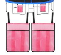 Lot de 2 grands filets de rangement pour trampoline - Pour intérieur, piscine, parc, patio, camping, exercice et jouets, rose, Consulte la descripción, Voir description