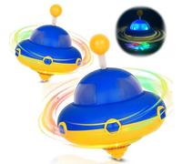 Lot de 2 grands jouets rotatifs OVNI pour enfants, jouets sensoriels pour tout-petits, gyroscope, jouet éducatif, cadeaux de fête d'anniversaire pour enfants et adultes