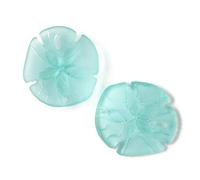 Lot de 2 grands pendentifs en forme de dollar de sable vert 38 mm, 38mm, Verre de mer, Verre
