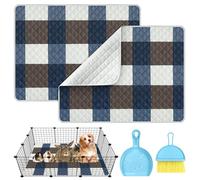 Lot de 2 grands revêtements lavables pour cage de cochon d'Inde et outil de | Tapis absorbants réutilisables, séchage rapide à l'air libre et lavable. Parfait pour les petits animaux comme les lapins