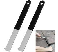 Lot de 2 grattoirs à joints micro-dentés, extracteur pavage, fentes préhension, double grattoir, pavé en acier au carbone, retrait sans effort pour Enlever Pavés(Wrench-2pcs)