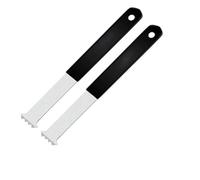 Lot de 2 grattoirs à joints micro-dentés, extracteur pavage, fentes préhension, double grattoir, pavé, poignée antidérapante, acier au carbone pour Enlever Pavés(Double-2pcs)