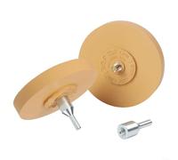 Lot de 2 grattoirs en caoutchouc compatibles avec perceuse, pour un nettoyage efficace des décalcomanies et autocollants sur les surfaces automobiles (100 mm)