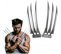 Lot de 2 griffes de super-héros avec poignées en plastique pour adultes, accessoires d'Halloween et de cosplay, argenté, blanc, Exera