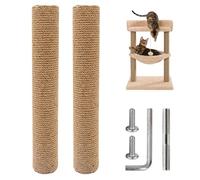Lot de 2 griffoirs de rechange pour chats, 40 cm, poteaux de rechange, mât griffoir, chat avec vis M8 pour chatons, tour pour griffoir