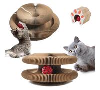 Lot de 2 griffoirs pour chat - Magic Organ Cat - Planche à gratter pour chat - Avec clochettes - Jouet rond pour chat - Jouet à gratter pour chat