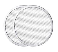 Lot De 2 Grilles à Pizza De 33 Cm Pour Four, Plaque à Pizza Ronde Avec Trous, Antiadhésive, Lisse, En Alliage D'aluminium De Qualité Alimentaire, Plateau à Pâte à Pizza Pour La Maison, Le Restaurant