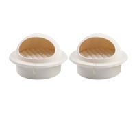 Lot de 2 grilles d'aération de plafond en PVC pour grille d'aération de 75 mm, 110 mm, 160 mm, blanc