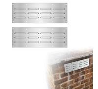 Lot de 2 grilles d'aération en acier inoxydable 11,5 x 38 cm pour barbecue extérieur