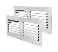 Lot de 2 grilles d'aération murales en acier inoxydable for bateau, 11,5 x 23,1 cm
