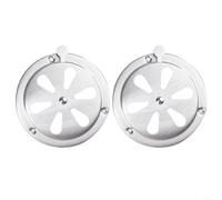 Lot de 2 grilles d'aération réglables en acier inoxydable pour barbecue 12,5 cm
