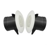 Lot de 2 grilles d'aération rondes en ABS - 75 mm et 100 mm - Pour installation murale ou au plafond - Faciles à nettoyer - Pour salle de bain, cuisine, bureau (Φ75)