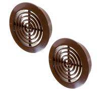 Lot de 2 grilles d'aération rondes marron Ø 45 mm T73 br