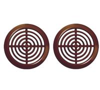 Lot de 2 grilles d'aération rondes marron Ø 45 mm T73 br