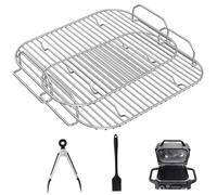 Lot de 2 grilles de cuisson en acier inoxydable pour Ninja Woodfire Pro Connect XL, parfaites pour fumer de grands morceaux de viande, pour Ninja Woodfire OG850EU OG901EU, pour accessoires Ninja